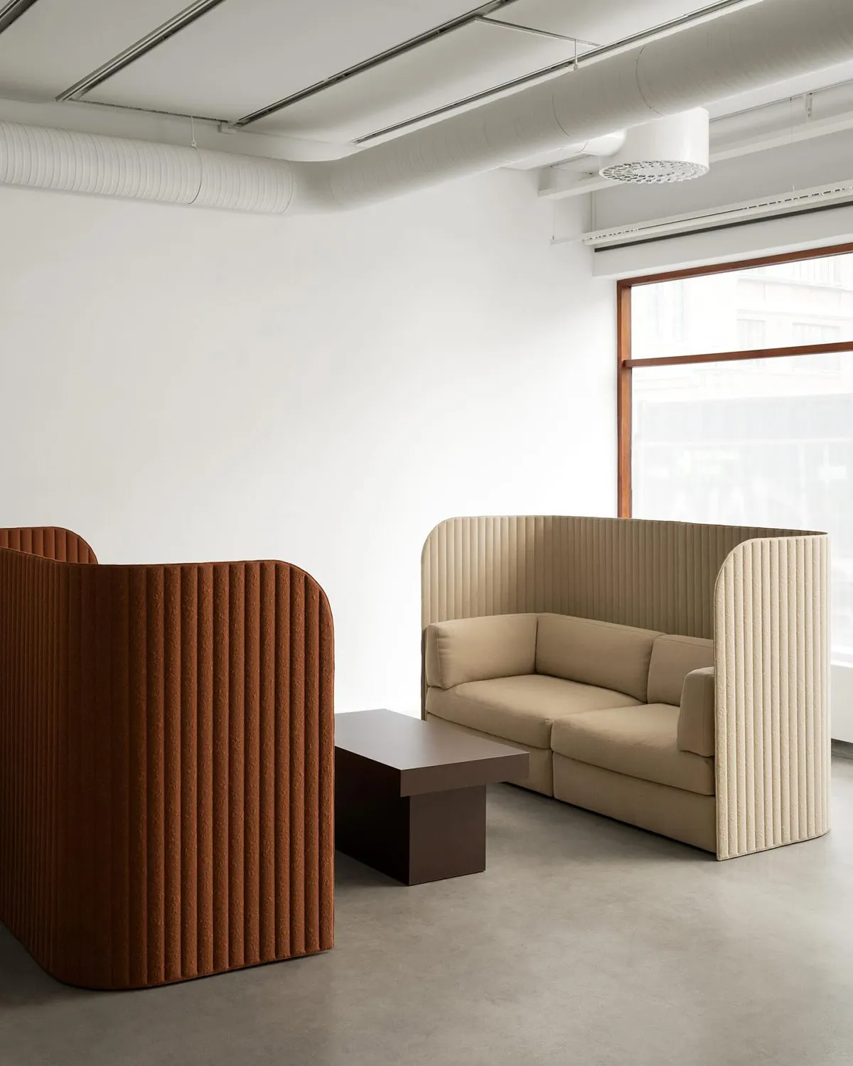 Focus Spaces by Note Design Studio for Zelenzio creating private meeting nooks within collaborative workspace