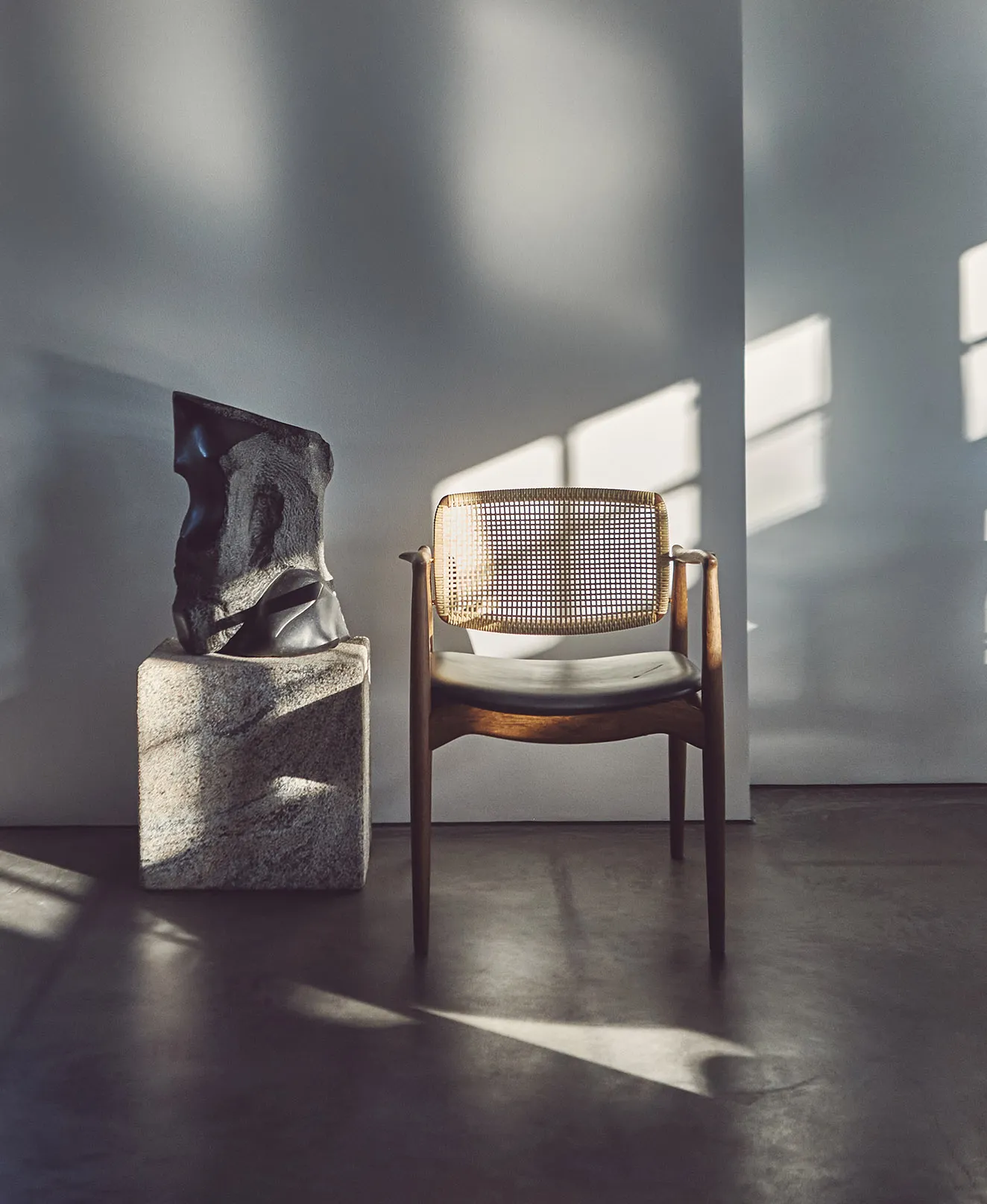 Classic Captain Chair SJ.67-C with cane seat relaunched after 30 years - iconic Danish design by Erik Buck from 1957