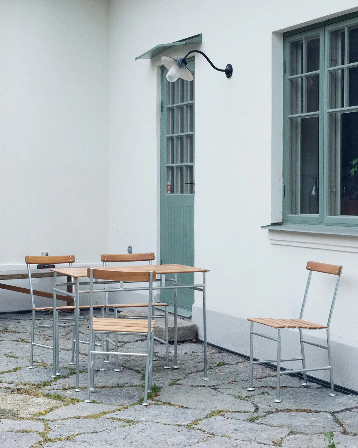 Authentic modernist Stockholm Table by Tallum, companion piece to the iconic Stockholm Chair