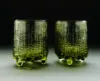 Ultima Thule shot glasses in green hue made from Finnish sand, special edition for Tapio Wirkkala's 110th anniversary