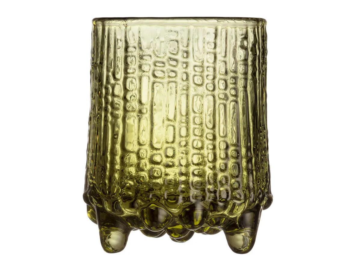 Tapio Wirkkala special design - green shot glasses with the classic melting ice effect at the base