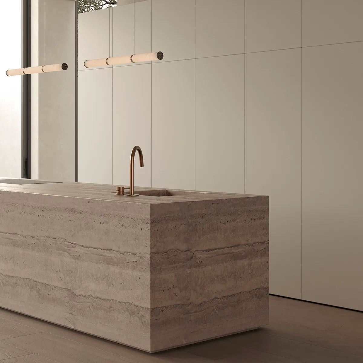 Elegant dining space featuring PARS chandelier configuration creating atmospheric lighting environment