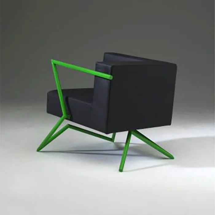Blitz easy chair by Sigurdur Gústafsson Källemo 2002 lacquered steel frame leather upholstery design