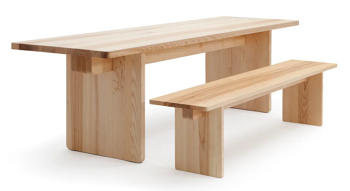 Close-up of EDI furniture construction detail by Claesson Koivisto Rune showing durable commercial-grade craftsmanship