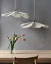 Silent Light acoustic pendant lamp by Ingegerd Råman for Okko Design featuring hemp material