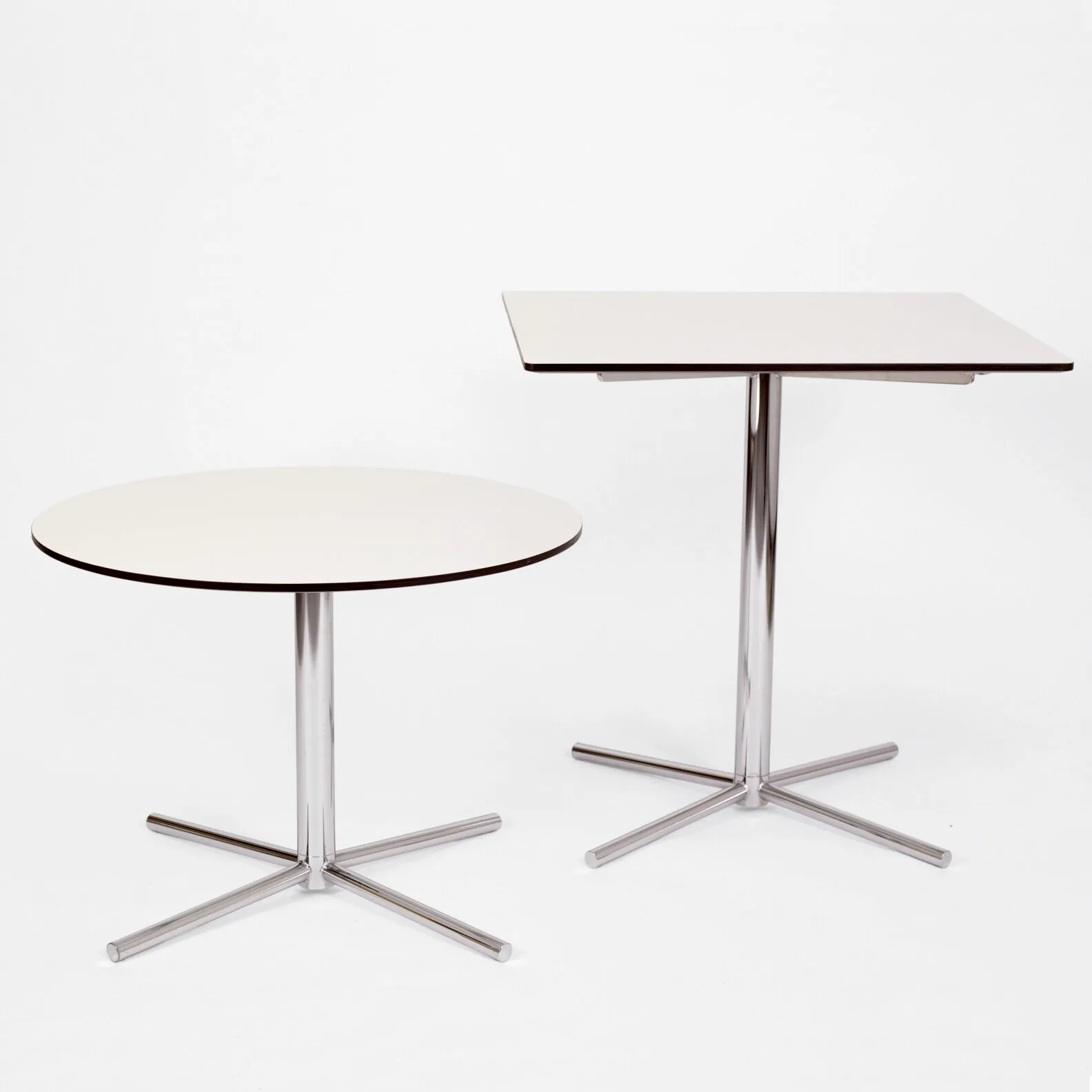 Koncept table program by Sigurdur Gústafsson Källemo 2007 chrome steel conference restaurant furniture system