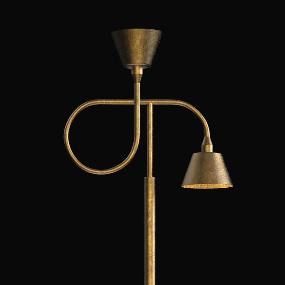 LOOP table lamp in raw brass demonstrating Swedish minimalist lighting design principles