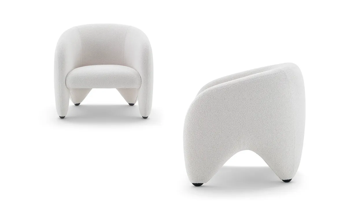 Yuzu armchair by Claesson Koivisto Rune for Arflex 2023 organic rounded design Italian luxury Scandinavian style