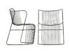Kaskad steel furniture by Björn Dahlström for Nola featuring curved ribbons and water-inspired flowing design
