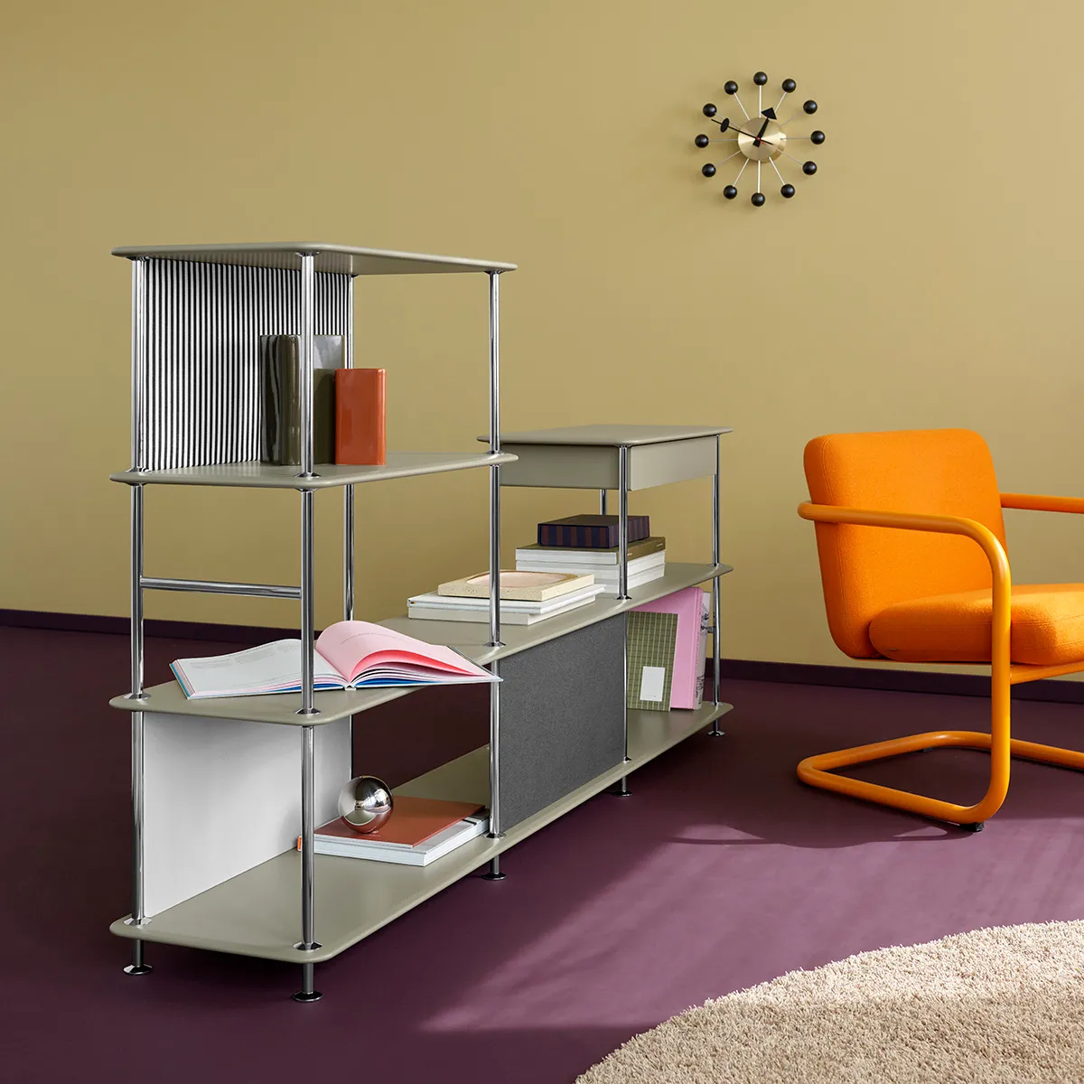 Montana Free freestanding shelving unit 38cm depth available eight structure lacquer colors