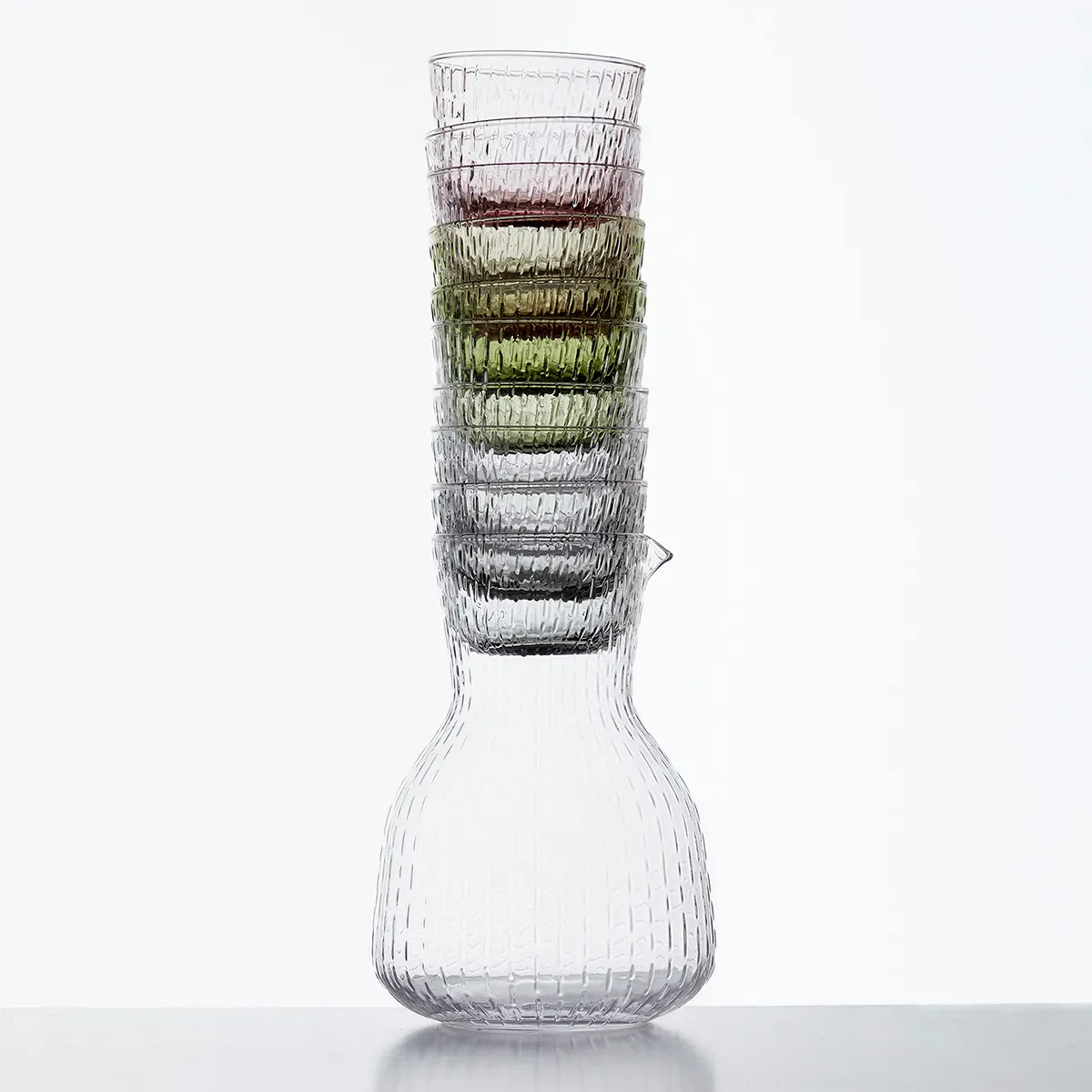 Syksy glassware pattern detail Finnish design autumn theme Marimekko Matti Klenell collaboration