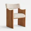 Sami Kallio Axel Chair by Artilleriet Ateliers in solid oak with sheepskin upholstery showcasing Swedish craftsmanship