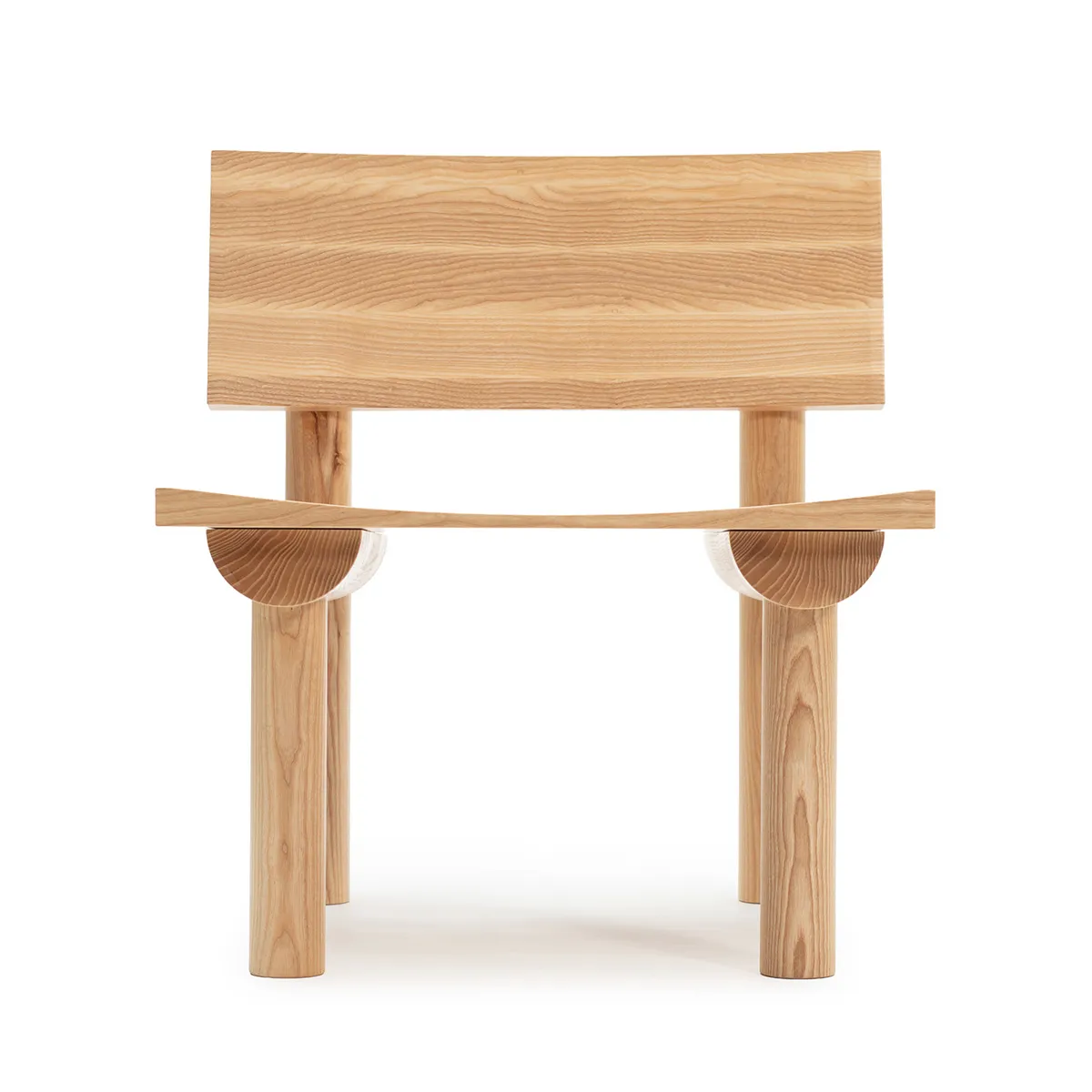 Side view of Mottowasabi's Torii Lounge displaying temple gate-inspired frame and ergonomic proportions