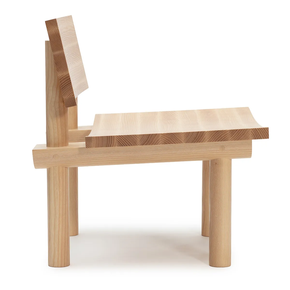 Torii Lounge chair by Mottowasabi for Vivero in solid wood showcasing Japanese-inspired minimalist design