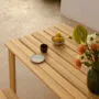 Assemble Table 220 Cm Bench 180 Cm Teak Silent Vase Dark Green Org