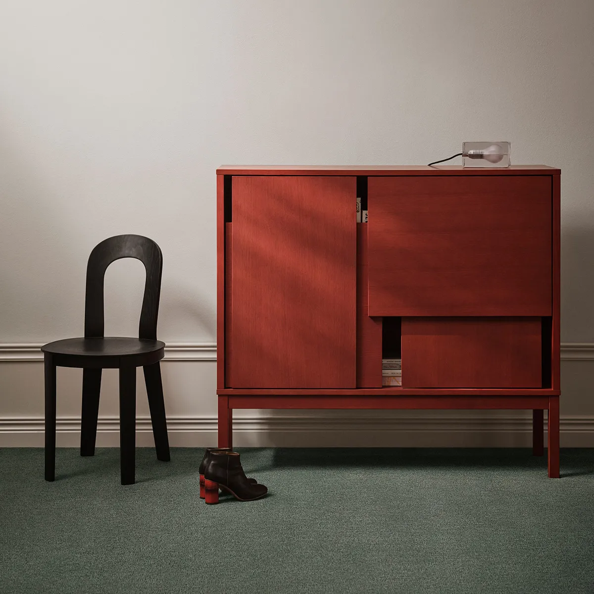 image2 3553 4000 LayerSideboardRedWhLegs Lifestyle
