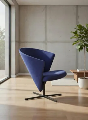 Pesä lounge chair designed by Jouko Järvisalo for Mobel Studio Oy, veneer shell and steel base