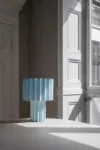 Plissé table lamp in Pale Blue, designed by Folkform for Örsjö Belysning, 2026