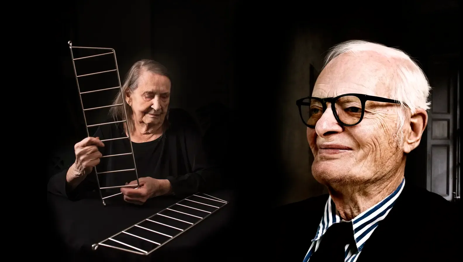 Nisse and Kajsa Strinning working together, collaborative design partnership