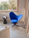 Heart Cone Chair Anniversary Edition 2026, Verner Panton for Vitra, duo-tone blue and purple upholstery