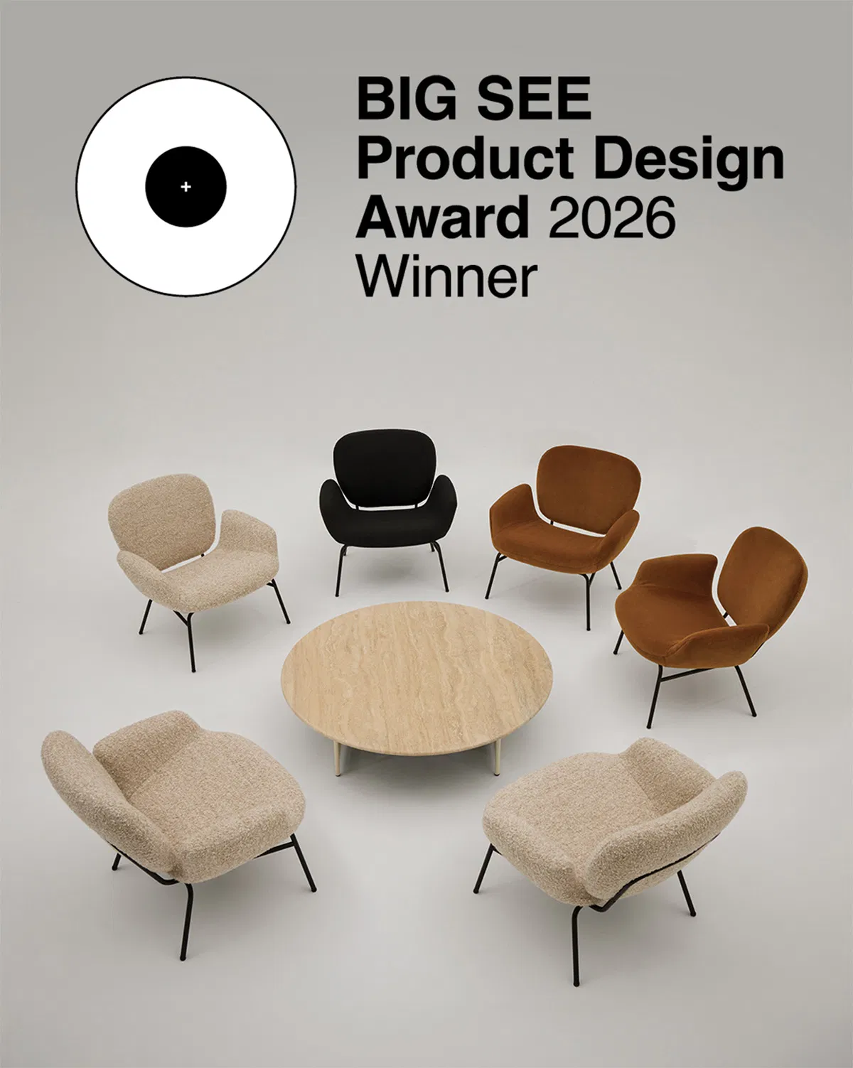 Momo chair by Claesson Koivisto Rune for Arflex, moulded foam cushion on black tubular metal frame