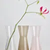Kartio 220 mm vase by Kaj Franck for Iittala in linen, rose and clear glass