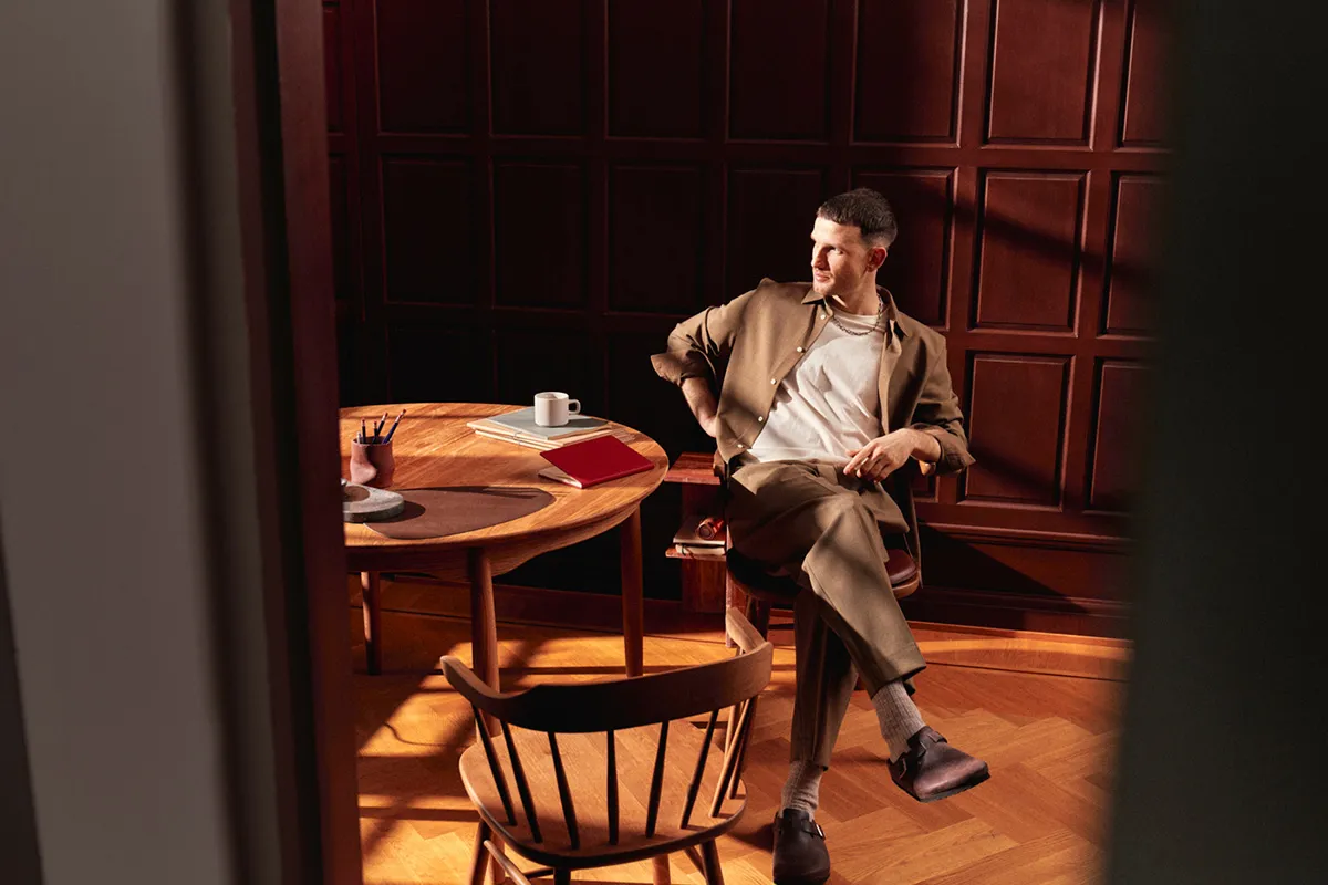 Småland Bistro chair by Yngve Ekström showcasing the extended version of the iconic 1960s design, reintroduced by original manufacturer Stolab