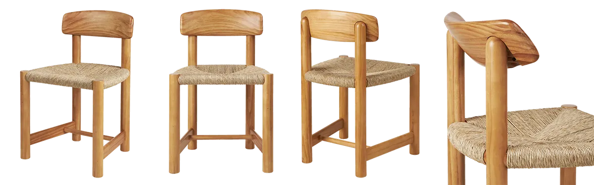 Side profile of GUBI's Daumiller Chair showing its distinctive silhouette and ergonomic contours.