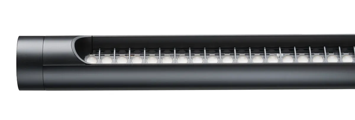 Close-up of w181 Linier Pro's custom-developed microlens system that delivers glare-free professional lighting