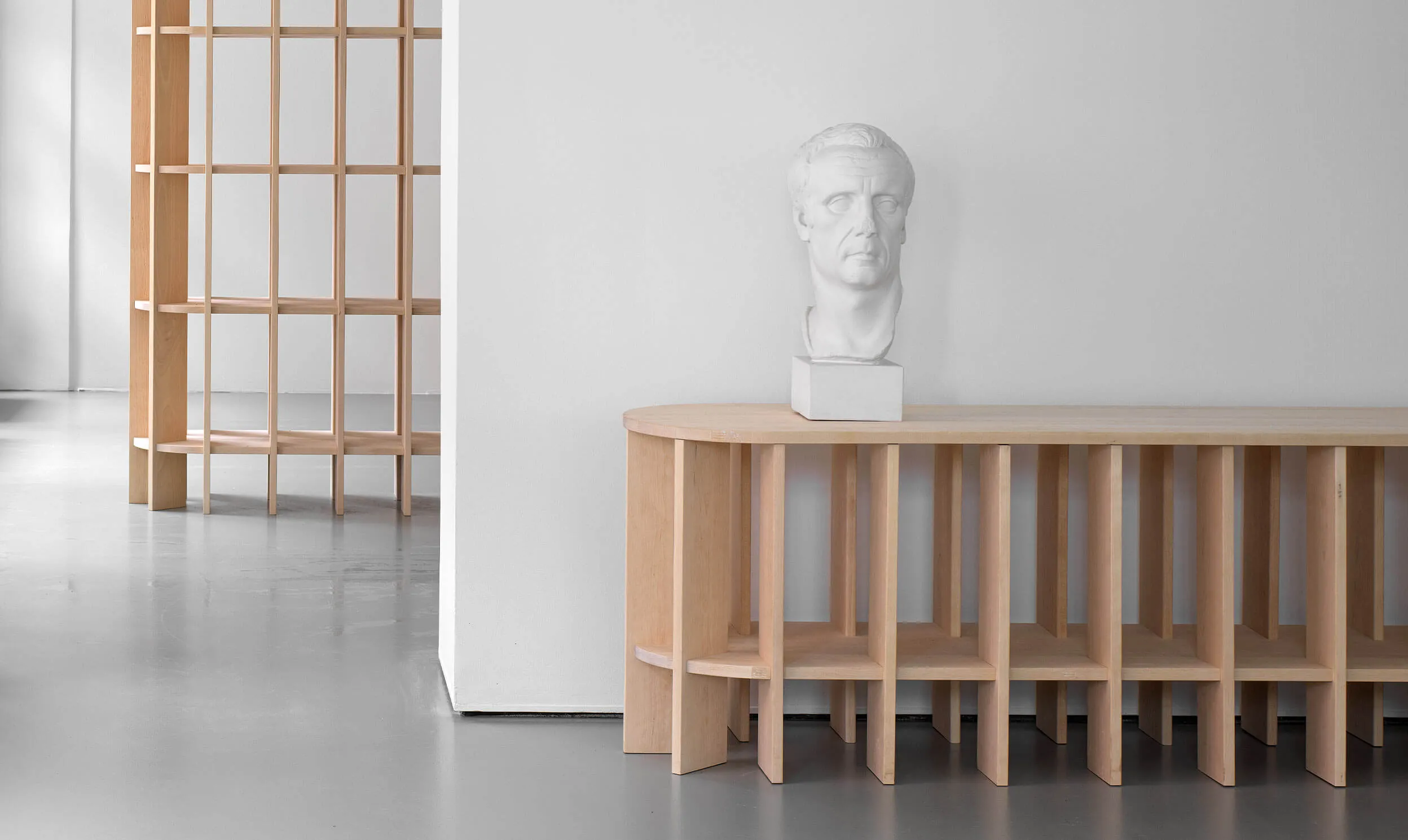 Complete Verk furniture collection featuring V.NA.01 shelf alongside other sustainable Swedish designs