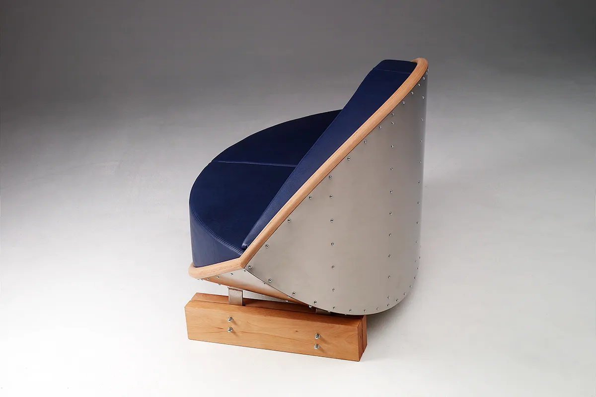 Keflavik sofa by Sigurdur Gústafsson Källemo 2000 boat hull design beech steel leather maritime furniture