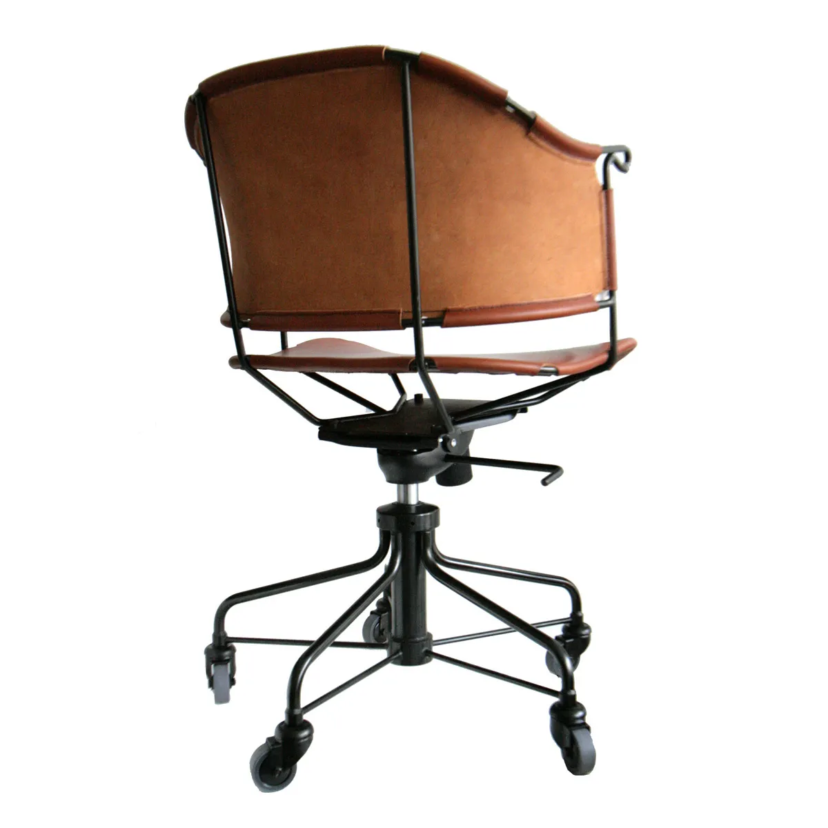 Theselius Sheriff office chair profile showing height-adjustable function
