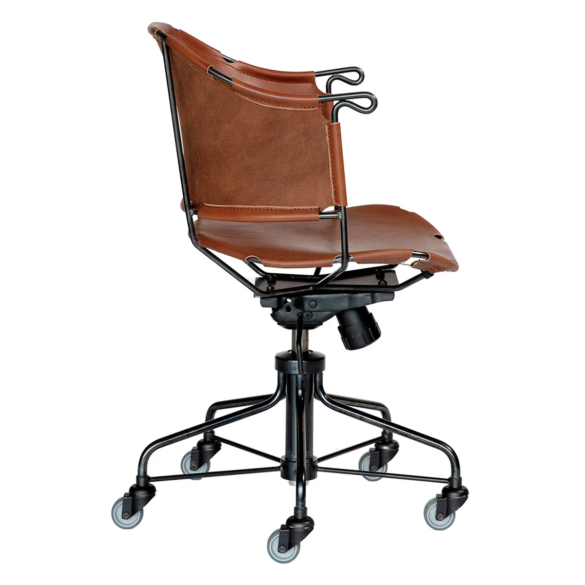 Theselius Sheriff office chair profile showing height-adjustable function