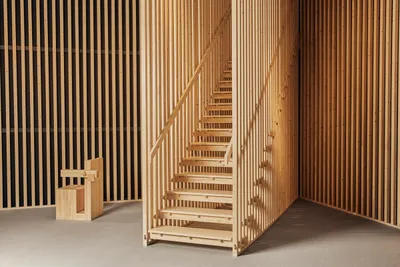 Hemvist staircase collection by Alexander Lervik for Drömtrappor featuring sculptural form and refined detailing