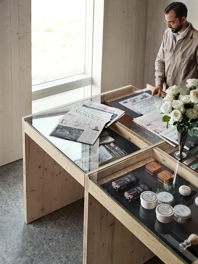 Moodbord by Modesty Concept for Blå Station providing innovative space for creativity and inspiration in modern workplaces.