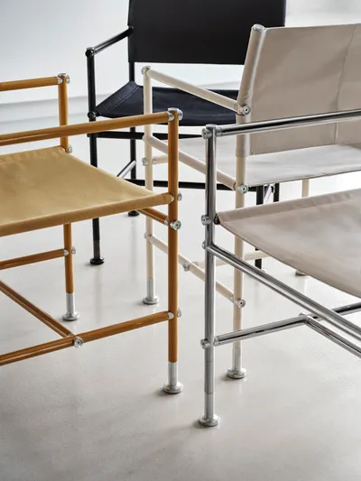 Able chair by Lindau, Borselius and Bernstrand blending armchair and standard chair functionality with innovative design approach