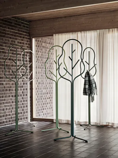 Alm coat stand by Nina Jobs for Skandiform featuring nature-inspired tree-like design with organic branch-shaped hooks