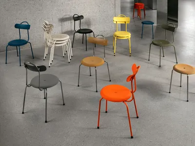 Taburett Plus stool by Lammhults reinterpreting Edvin Ståhl's iconic 282 design from 1955 with contemporary materials