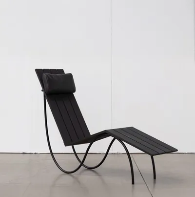 Jonas Bohlin LIV chaise lounge in Swedish pine with steel frame, numbered edition by Ingridsdotter 2025