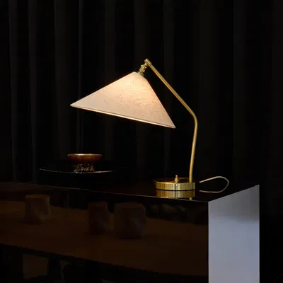 Gubi Introduces Canvas Shade To Greta M. Grossman’s Gräshoppa Table Lamp | ScandinavianDesign.com