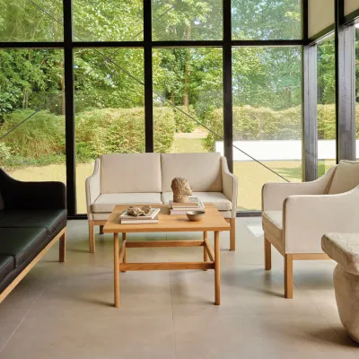 L46 sofa and L45 armchair collection by Mogens Koch for FDB Møbler, Danish functionalist design