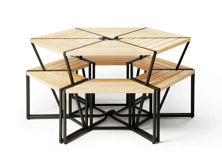 The Hexagon H22 furniture group design by In Praise of Shadows