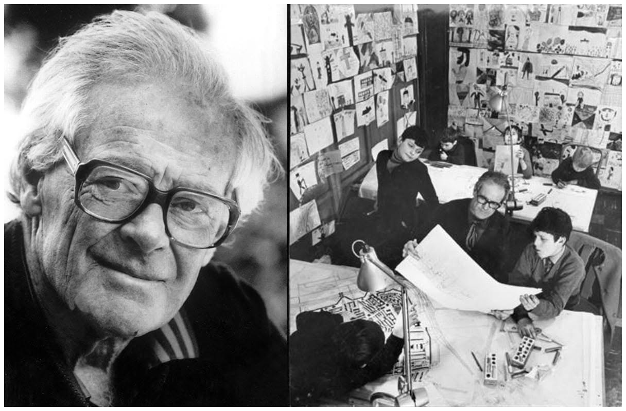 Ralph Erskine portrait, British-Swedish architect known for Byker Wall and Arctic housing