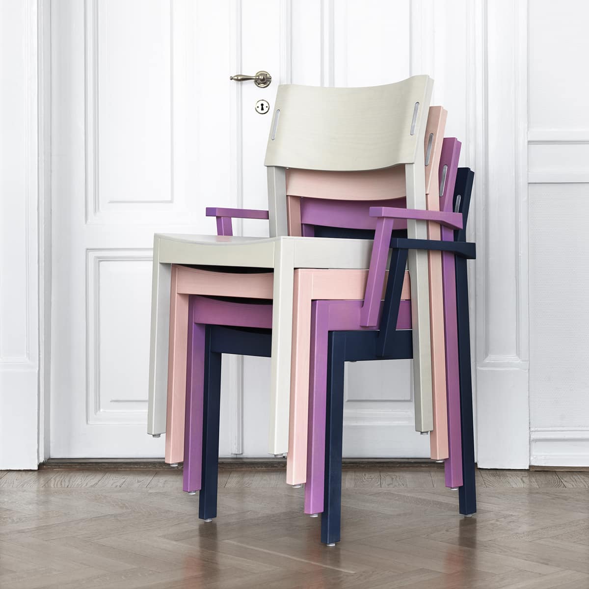 The DeciBel wooden chair by Ruud Ekstrand for Skandiform in birch.