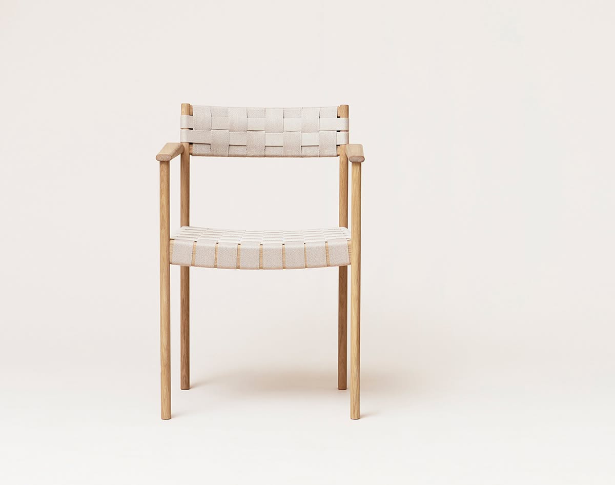 Fr Motif Arm Chair White Oiled Oak Front Kopier | Scandinavian Design