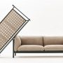 Arbour 2 Seater bottle green wb lacquer beech_Arbour 3 Seater Linen Grid dark beige bottle green wb lacquer beech 01