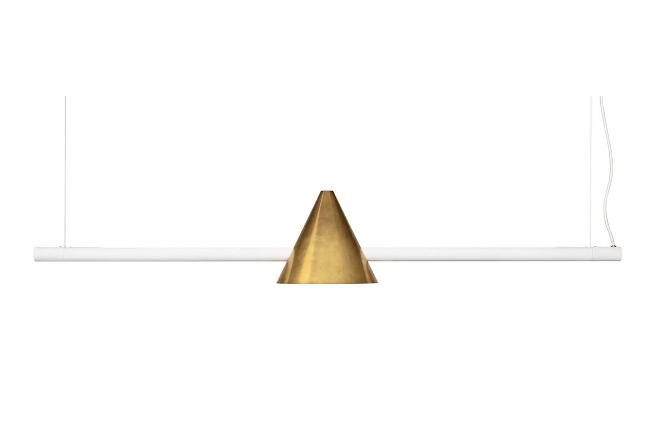 Tell Cone White Brass | Scandinavian Design