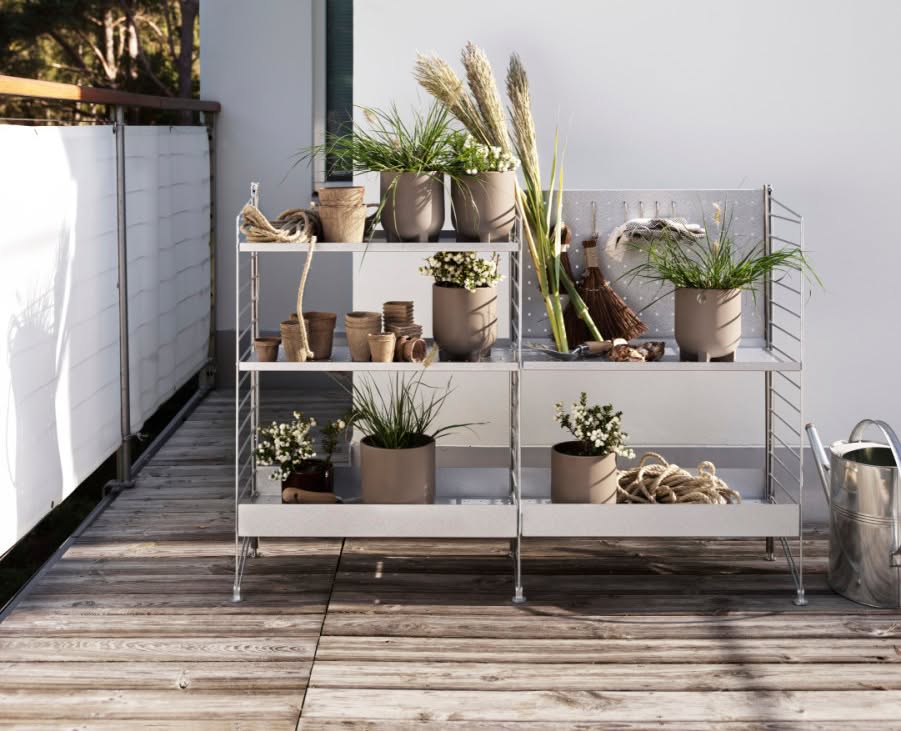 Solution String System Galvanized Outdoor Free Standing 4 Portrait Large Kopia | Scandinavian Design