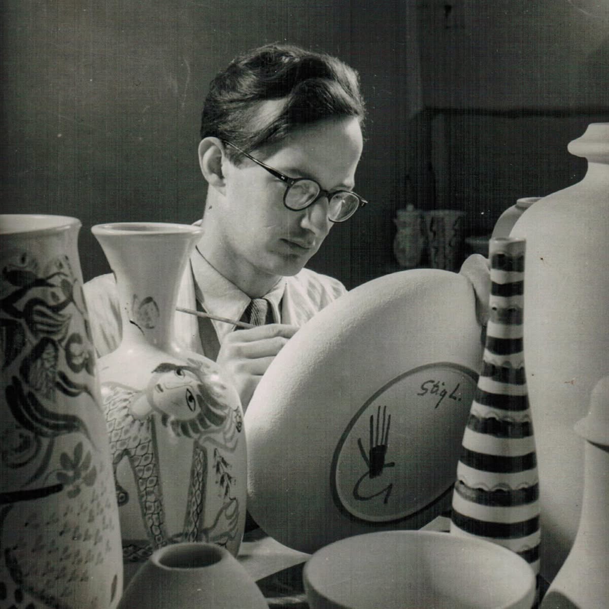 Ung Stig Fajansmalande 1940 Tal | Scandinavian Design