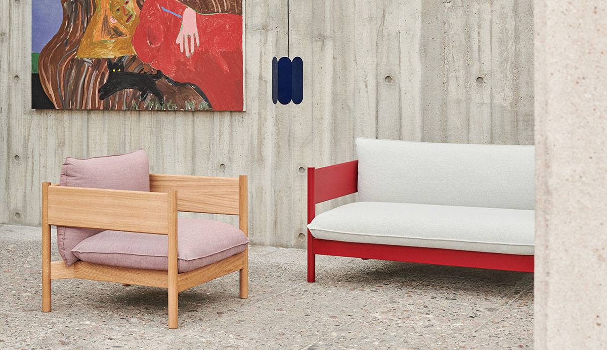 Arbour Club Sofa Mode 009 Wine Red Wb Lacquer Beech Base Arbour Club Armchair Atlas 621 Oiled Waxed ... | Scandinavian Design